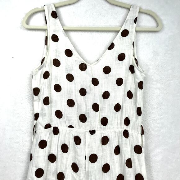 Monteau Jumpsuit Womens Small Linen Coastal Resort Twee Preppy Nautical NO BELT - Picture 6 of 9